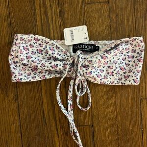 Pink Floral top/bikini NWT